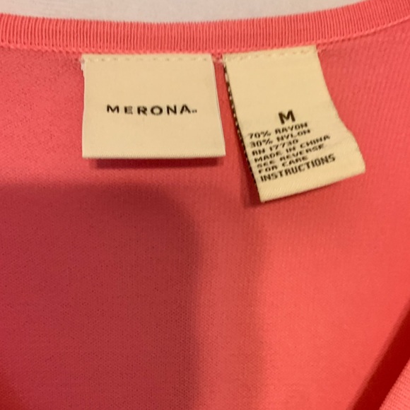 Merona Light Pink V-Neck Lightweight Cardigan-M - Picture 4 of 8